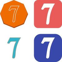 Number Seven Icon Design vector