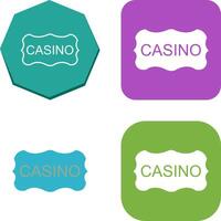 casino firmar icono diseño vector