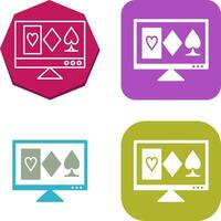 Online Gambling Icon Design vector