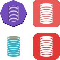Stack of Coins Icon Design vector