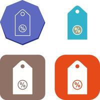 Unique Discount Tag II Icon Design vector