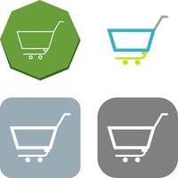 Unique Empty Cart Icon Design vector