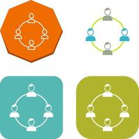 Unique Network Group Icon Design vector