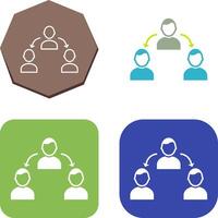Unique Connected Profiles Icon Design vector