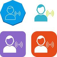 Unique Signal on User Icon Design vector