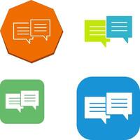 Unique Two Chat Bubbles Icon Design vector