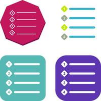 Unique Numbered list Icon Design vector