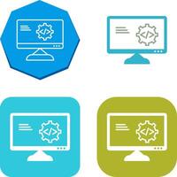 Unique Code Optimization Icon Design vector