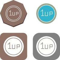 Unique 1UP Icon Design vector