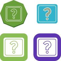 Unique Question Mark Icon Design vector