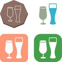 Unique Beer Glasses Icon Design vector