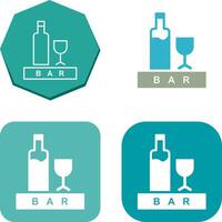 Unique Bar Sign Icon Design vector