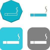 Unique Lit Cigarette Icon Design vector