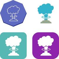 Unique Bomb Blast Icon Design vector