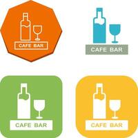 Unique Drinks Cafe Icon Design vector