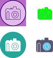 Unique DSLR Camera Icon Design vector