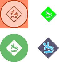 Danger of Slipping Icon Design vector