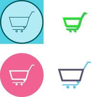 Unique Empty Cart Icon Design vector