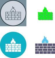 Unique Firewall Icon Design vector