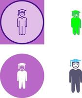 Unique Student Standing Icon Design vector