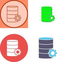 Unique Database Management Icon Design vector