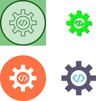 único código mejoramiento icono diseño vector