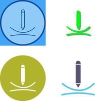 Draw Curve Icon Design vector