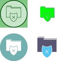Vulnerable Folder Icon Design vector