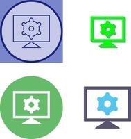 Computer Settings Icon Design vector