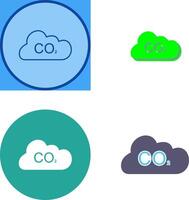 Carbon Dioxide Icon Design vector