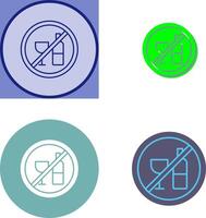 No Drinking Icon Design vector