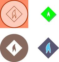 Flammable Material Icon Design vector