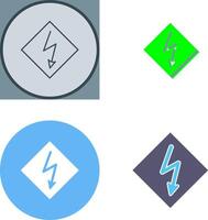 High Voltage Icon Design vector