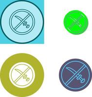 No Weapons Icon Design vector