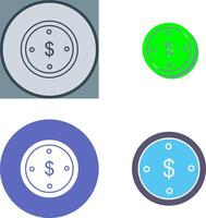 Dollar Coin Icon Design vector