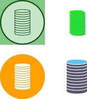 Stack of Coins Icon Design vector