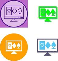 Online Gambling Icon Design vector