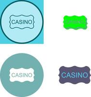 casino firmar icono diseño vector