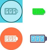 Slot Machine with Sevens Icon Design vector