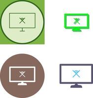 Unique Disconnected Network Icon Design vector