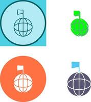 único global señales icono diseño vector