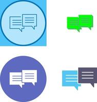 Unique Two Chat Bubbles Icon Design vector