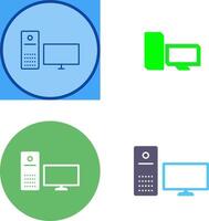 Unique Computer Icon Design vector
