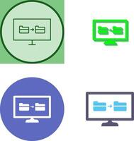 Unique File Sharing Icon Design vector