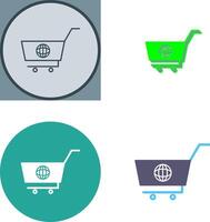 Unique Global Shopping Icon Design vector