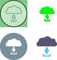 Unique Download from Cloud Icon Design vector