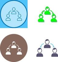 Unique Connected Profiles Icon Design vector