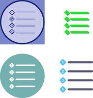 Unique Numbered list Icon Design vector
