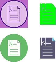 Unique Bookmarked Document Icon Design vector