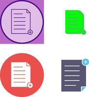 Unique Add File Icon Design vector